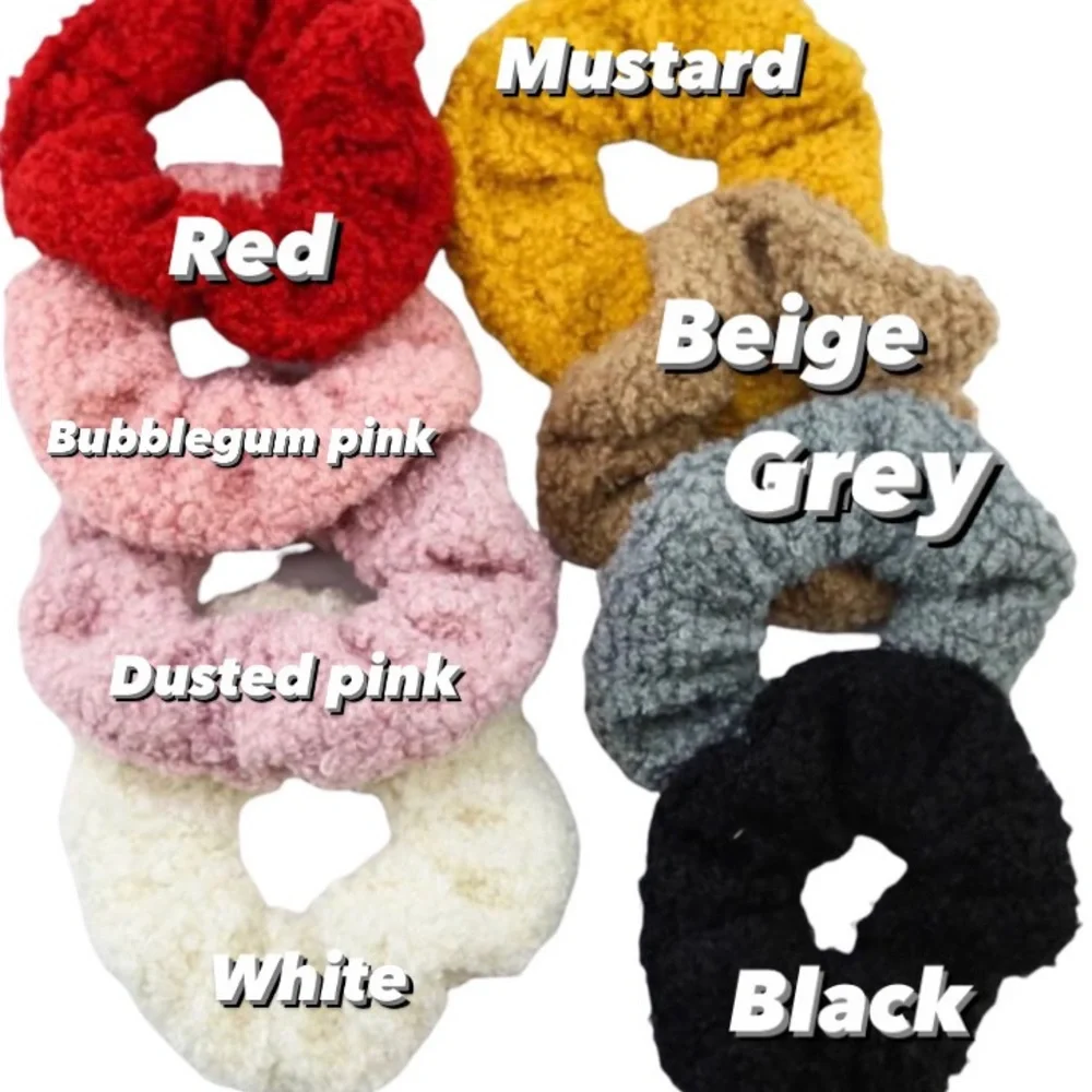 Teddy Sweaterlike Scrunchies